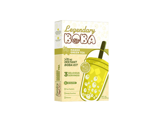 LegendaryBoba Instant Boba Fruit Tea Kit - Mango & Green Tea